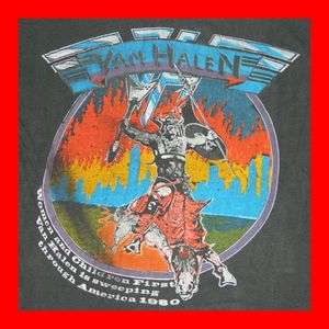 1980 VAN HALEN VINTAGE ATOMIC PUNKS ON TOUR T SHIRT 80S  