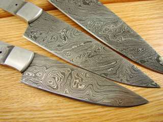 3pc Professional Chef Knife Set Custom Damascus Blank Knifemakin​g 