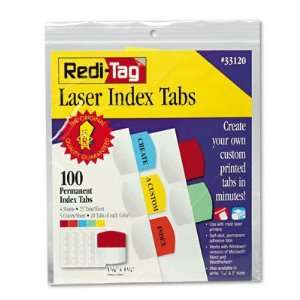  Printable Laser Index Tabs, Self Stick Plastic, 1 1/8x1 1 