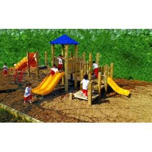  Kidstuff Playsystems 3388 Ages 2 12 Wood Playsystem 