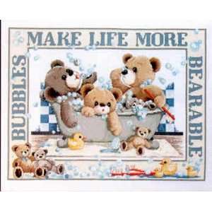  Bubbles (teddy bears) (counted cross stitch) Arts, Crafts 