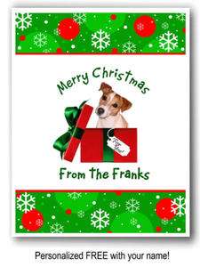   Russell Terrier Christmas Cards Personalized with YOUR name EXCLUSIVE