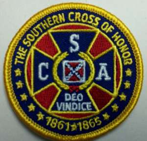 SOUTHERN CROSS OF HONOR REBEL FLAG PATCH CSA NEW  