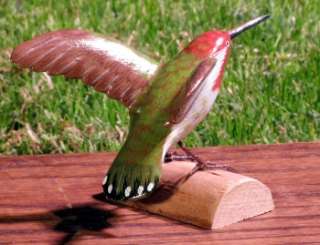 COSTAS HUMMINGBIRD HAND CARVED WOOD BIRD ARTIST HAND PAINTED LIFE LIKE 