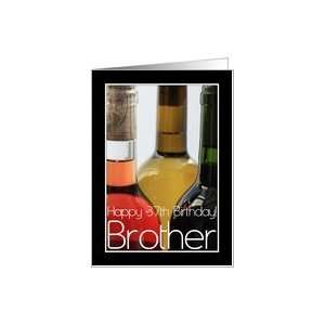  37th Brother Happy Birthday wine bottles Card Health 