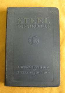 Steel Construction Manual AISC 1932 1st Edition American Institute 
