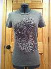 Iisli 100% Cashmere Heather Grey short sleeve sweater with sequins 