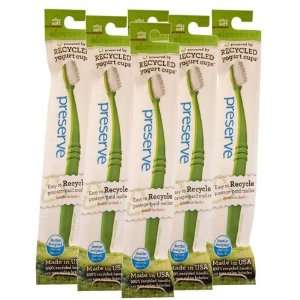 Toothbrush, Preserve, Mail Back, Adult, Ultra Soft, Color Grass Green 