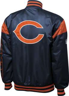 Chicago Bears Navy Nylon Satin Jacket  