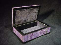 BUTW Chatoyant AAA Russian Charoite jewelry stone box lapidary carving 