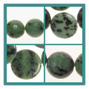 Natural Ruby Zoisite Gemstone 4 25mm Round Barrel Beads  