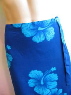 GORGEOUS Blue MISSES MEDIUM/LARGE Tropical Beach Cover Up Wrap Sarong 