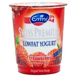 Swiss Strawberry Yogurt   12 yogurts, 6 Grocery & Gourmet Food