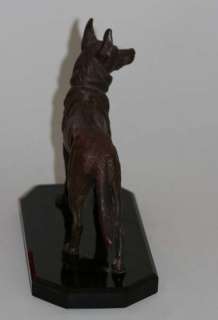 total height of the bronze incl. glass base 5.90 inch (15 cm)