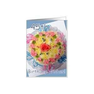  45th Birthday   Floral Cake Card Toys & Games