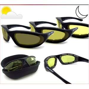 Motorcycle Transition Glasses Photochromic Lens Yellow to Dark Yellow 