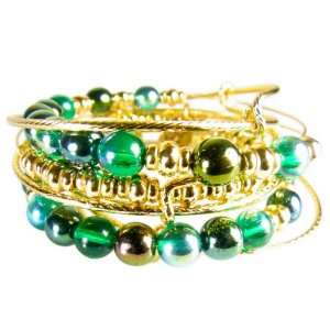  Alex and Ani  Harem Set of 7   Emerald Jewelry