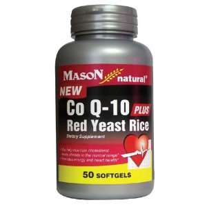 Mason Q 10 CO ENZYME 120MG / RED YEAST RICE SOFTGELS 50 per bottle 50 