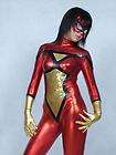 spandex zentai superhero costume metallic spider woman S XXL