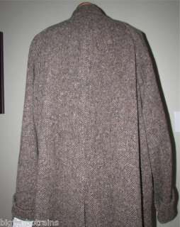   Ralph Lauren 46 L Tweed Balmacaan Wool Overcoat Top Coat NWT  