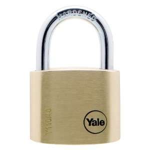 Yale Y110/40/123/1 Solid Brass Body Keyed Padlock with 5 Pin Key, 1 9 