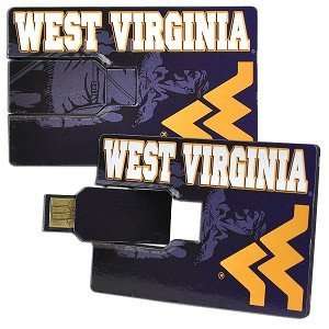   West Virginia Mountaineers Credit Card Style Flash Drive (Black/Orange
