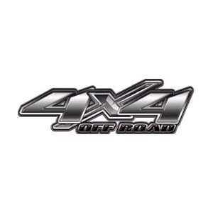 4x4 Offroad Decals in Silver   5.5 h x 18 w