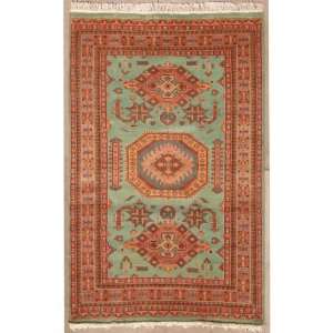 10 Caucasian Area Rug with Silk & Wool Pile    Category 4x6 Rug 