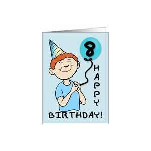  8 Year Old Boys Birthday Blue Balloon Card Toys & Games