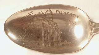 Vtg Sterling Courthouse Pomeroy Ohio Souvenir Spoon  
