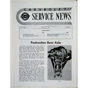  Chevy Service News, No. 1, Volume 16, 1957 Automotive