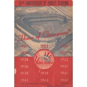  1948 New York Yankees Official Score Card   Sports 