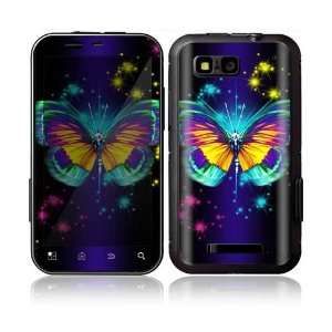 Psychedelic Wings Decorative Skin Decal Sticker for Motorola Defy Cell 