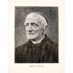  1897 Print Wood Engraving Portrait Cardinal John Henry 