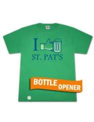 Like St. Patricks Day Facebook Parody Bottle Opener Green Tee Shirt