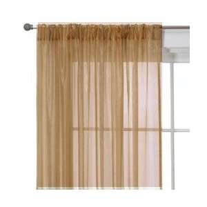    JC Penney Sheer Curtain Set Simplicity Goldust 54L