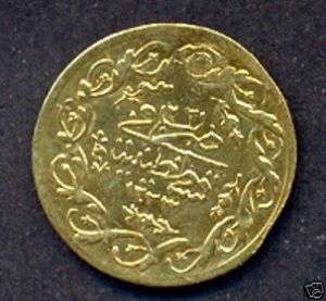 OTTOMAN EMPIRE GOLD COIN,MOHAMAD II,1223/26,1.6g  