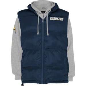  San Diego Chargers Vest/Full Zip Fleece Hooded Sweatshirt 