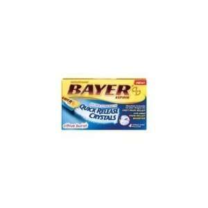 Bayer Aspirin Quick Release Crystals Citrus Burst 4 Singles Per Box  5 