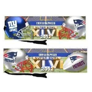  Super Bowl XLVI and Patriots Bookmarks (Set of 2) 2012 