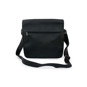  NOVICA Leather shoulder bag, Black Versatility Baby