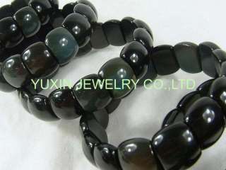 YSB80 Natural obsidian rainbow eye beads bracelet  