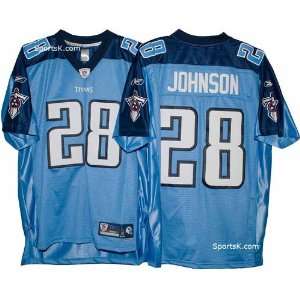  Chris Johnson Titans Reebok Premier Stitched Jersey (Blue 