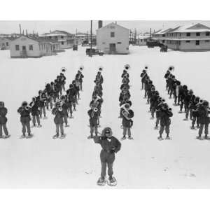 1953 photo The 82nd Airborne Division band, under direction of Cpl 