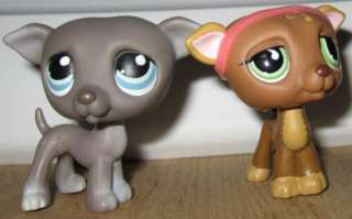 Lot of 2 Littlest Pet Shop Greyhound Dogs Puppies All Different  