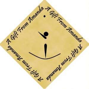   Pack of 48 PERSONALISED Parchment 6cm Square Gift Tags Trampolining