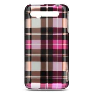   Hot pink checker design phone case for the HTC Merge 