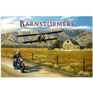  Barnstormer Aviation Metal Sign   Victory Vintage Signs 