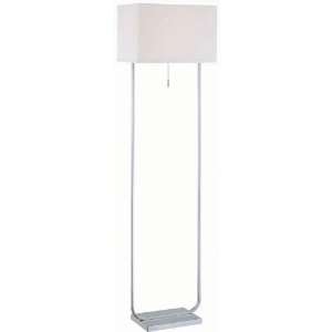  Saxony Floor Lamp, 16x59.75, WHITE SILVER