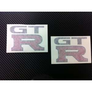  2x GTR Racing Decal Sticker (New) Black with Red size 3.75x2 